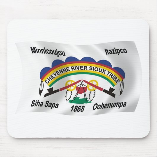 Cheyenne River Sioux Vlag Muismat (Voorkant)