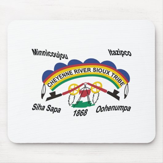 Cheyenne River Sioux Vlag Muismat (Voorkant)