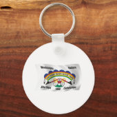 Cheyenne River Sioux Vlag Sleutelhanger (Voorkant)