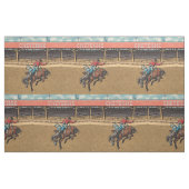 Cheyenne Rodeo Cowboy Bareback Bronc Riding Fabric Stof (Fat Quarter)