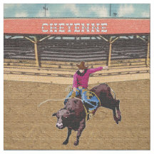 Cheyenne Rodeo Cowboy Bull Rider 2 Fabric