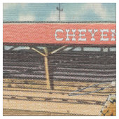 Cheyenne Rodeo Cowboy Calf Roping Fabric Stof (Close Up)