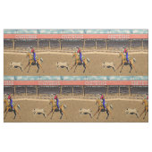 Cheyenne Rodeo Cowboy Calf Roping Fabric Stof (Fat Quarter)