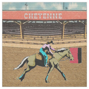 Cheyenne Rodeo Cowgirl Barrel Racing 2 Stof