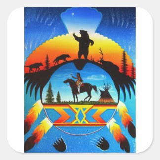 Cheyenne schild vierkante sticker