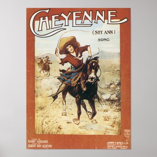 Cheyenne  Songbook Hoesje Poster (Voorkant)