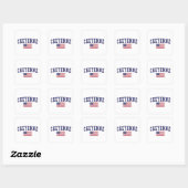 Cheyenne US Flag Vierkante Sticker (Vel)