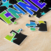 "CHEYENNE" voornaam, geun "HAPPY BIRTHDAY" Legpuzzel (Zijkant)