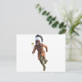 Cheyenne Warrior Chief Running Briefkaart (Staand voorkant)