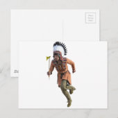 Cheyenne Warrior Chief Running Briefkaart (Voorkant / Achterkant)