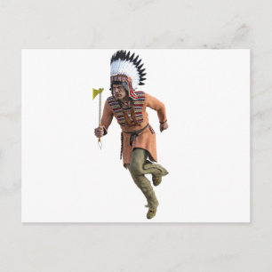 Cheyenne Warrior Chief Running Briefkaart
