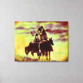 Cheyenne Warriors - Afdruk schilderij Canvas Afdruk (Voorkant)