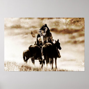 Cheyenne Warriors Canvas afdrukken Poster