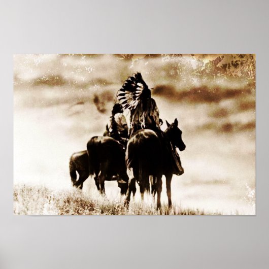 Cheyenne Warriors Canvas afdrukken Poster (Voorkant)