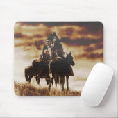 Cheyenne Warriors op het muisblok Horseback Muismat (Met muis)