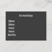 Cheyenne, Western bedrijf Visitekaartje (Achterkant)