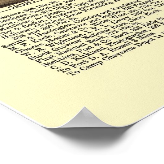 Cheyenne, WY Panoramic Map - 1882 Poster (Hoek)