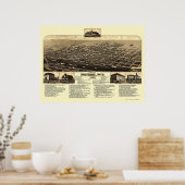 Cheyenne, WY Panoramic Map - 1882 Poster (Keuken)