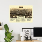 Cheyenne, WY Panoramic Map - 1882 Poster (Thuiskantoor)