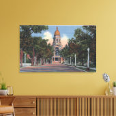 Cheyenne, WY - Uitzicht van staatskapitol en Drive Canvas Afdruk (Insitu (Woonkamer))
