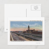 Cheyenne, WY - Union Pacific Railroad Station Briefkaart (Voorkant / Achterkant)
