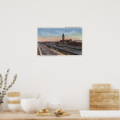 Cheyenne, WY - Union Pacific Railroad Station Poster (Keuken)