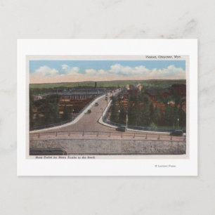 Cheyenne, WY - Viaduct & Main Outlet for Motor Briefkaart