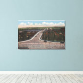 Cheyenne, WY - Viaduct & Main Outlet for Motor Canvas Afdruk (Insitu (Houten vloer))