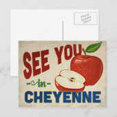 Cheyenne Wyoming Apple - Vintage Travel Briefkaart (Voorkant / Achterkant)