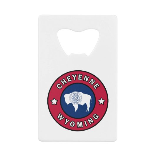 Cheyenne Wyoming Creditkaart Flessenopener (Voorkant)
