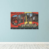 Cheyenne, Wyoming - grote letterscènes Canvas Afdruk (Insitu (Houten vloer))