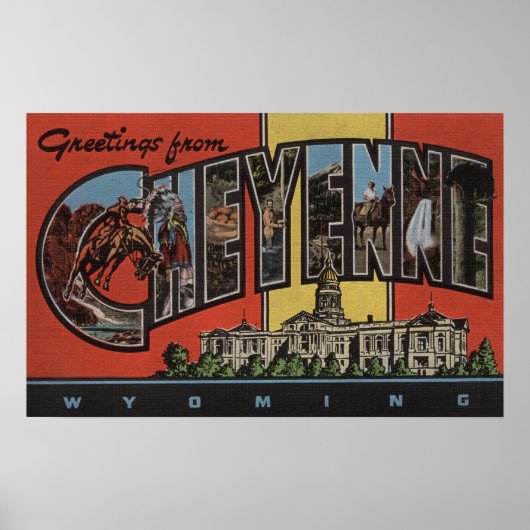 Cheyenne, Wyoming - grote letterscènes Poster (Voorkant)