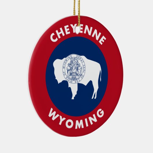 Cheyenne Wyoming Keramisch Ornament (Rechts)