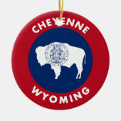 Cheyenne Wyoming Keramisch Ornament (Voorkant)