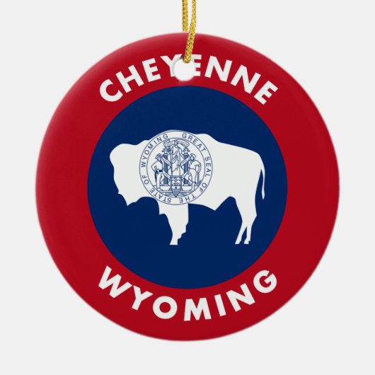 Cheyenne Wyoming Keramisch Ornament (Voorkant)