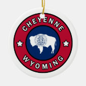 Cheyenne Wyoming Keramisch Ornament (Voorkant)