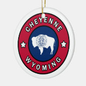 Cheyenne Wyoming Keramisch Ornament (Links)