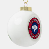 Cheyenne Wyoming Keramische Bal Ornament (Links)
