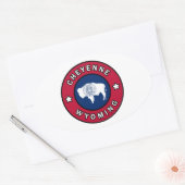 Cheyenne Wyoming Ovale Sticker (Envelop)