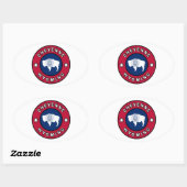 Cheyenne Wyoming Ovale Sticker (Vel)