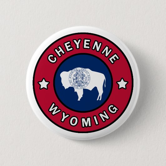 Cheyenne Wyoming Ronde Button 5,7 Cm (Voorkant)