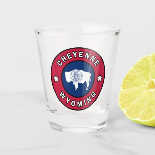Cheyenne Wyoming Shot Glas (Voorkant)