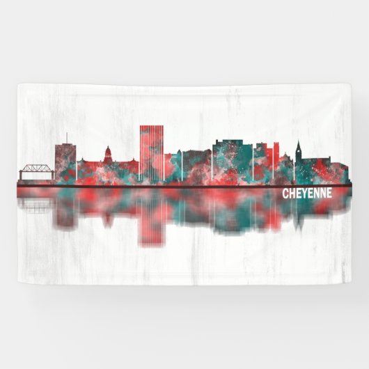 Cheyenne Wyoming Skyline Spandoek (Horizontaal)
