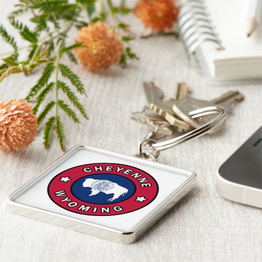 Cheyenne Wyoming Sleutelhanger (Zijkant)