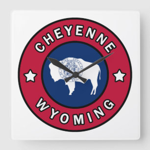 Cheyenne Wyoming Vierkante Klok