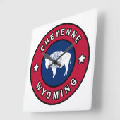 Cheyenne Wyoming Vierkante Klok (Hoek)
