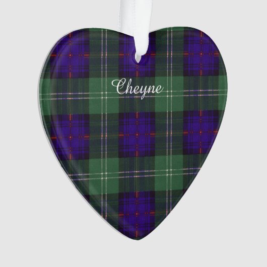 Cheyne clan Pset Scottish kilt tartan Ornament (voorkant)
