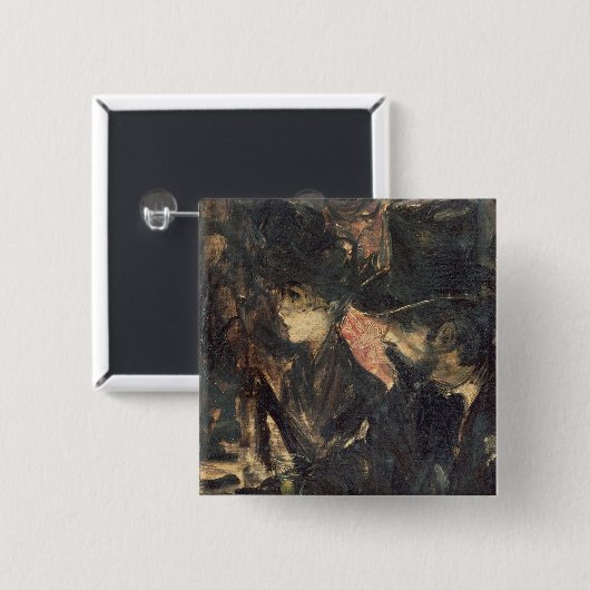 Chez Maxim's Vierkante Button 5,1 Cm (Voorkant /achterkant)