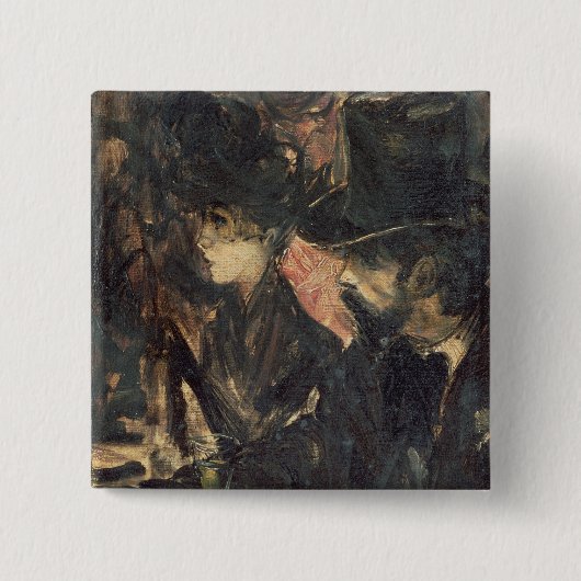 Chez Maxim's Vierkante Button 5,1 Cm (Voorkant)