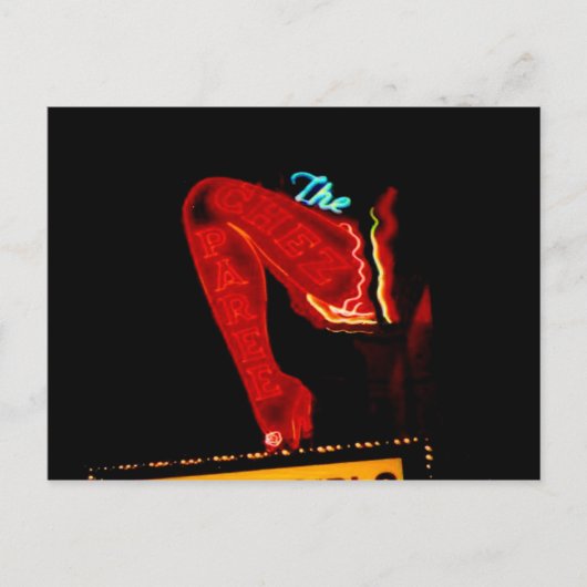 Chez Paree, pre-Katrina New Orleans Neon Sign Briefkaart (Voorkant)